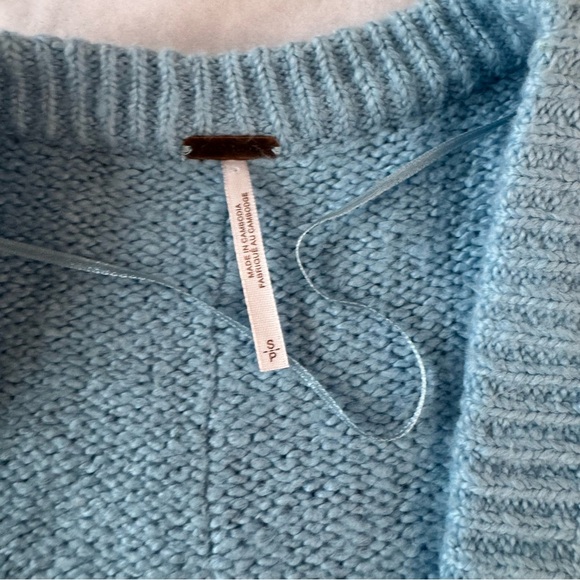 NWT Free People Brookside knit Tunic in Starlight Blue size S - Picture 7 of 13